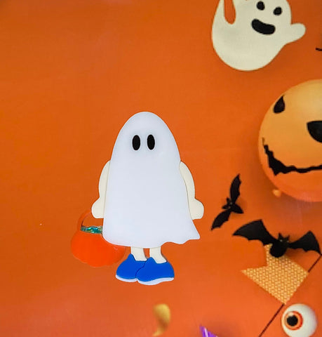 Trick or Treat Ghost Brooch