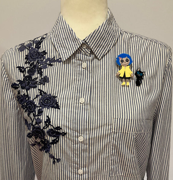 Twitchy Witchy Girl Brooch Set