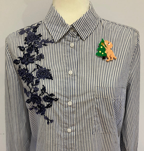 Merry Rex-mas Brooch