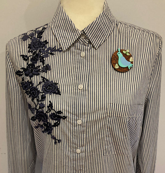 Partridge in a Pear Tree Brooch