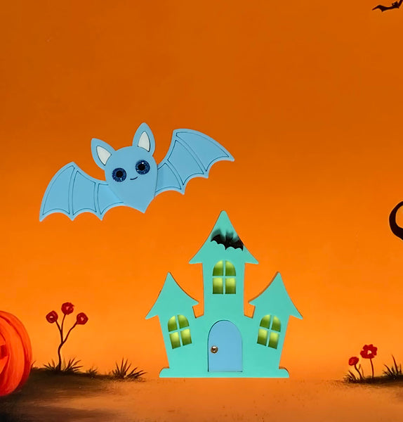 Bats in the Belfry Brooch Set