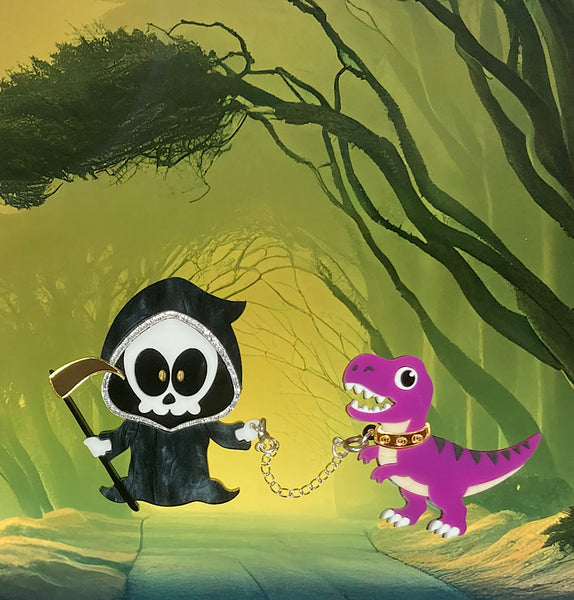 Reaper & Rex Brooch Set