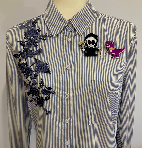 Reaper & Rex Brooch Set