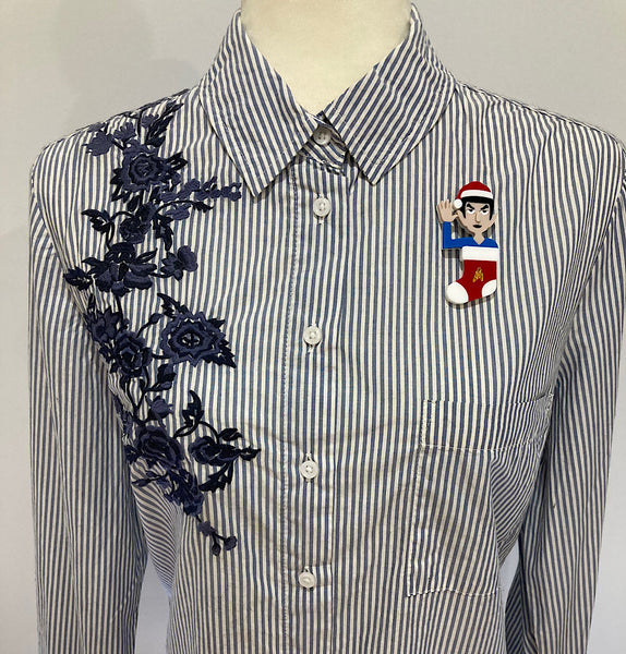 Spock In A Sock Brooch