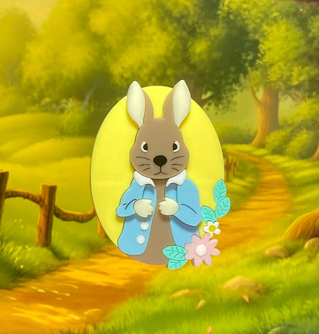 Mr Rabbit Brooch