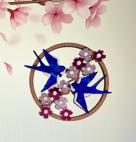Bluebird Song Brooch