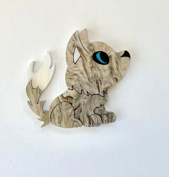 Baby Wolf Brooch